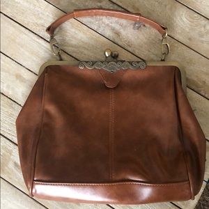 Brown clutch purse